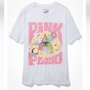 American Eagle Outfitters White Band Tee Pink Floyd Size XS/S